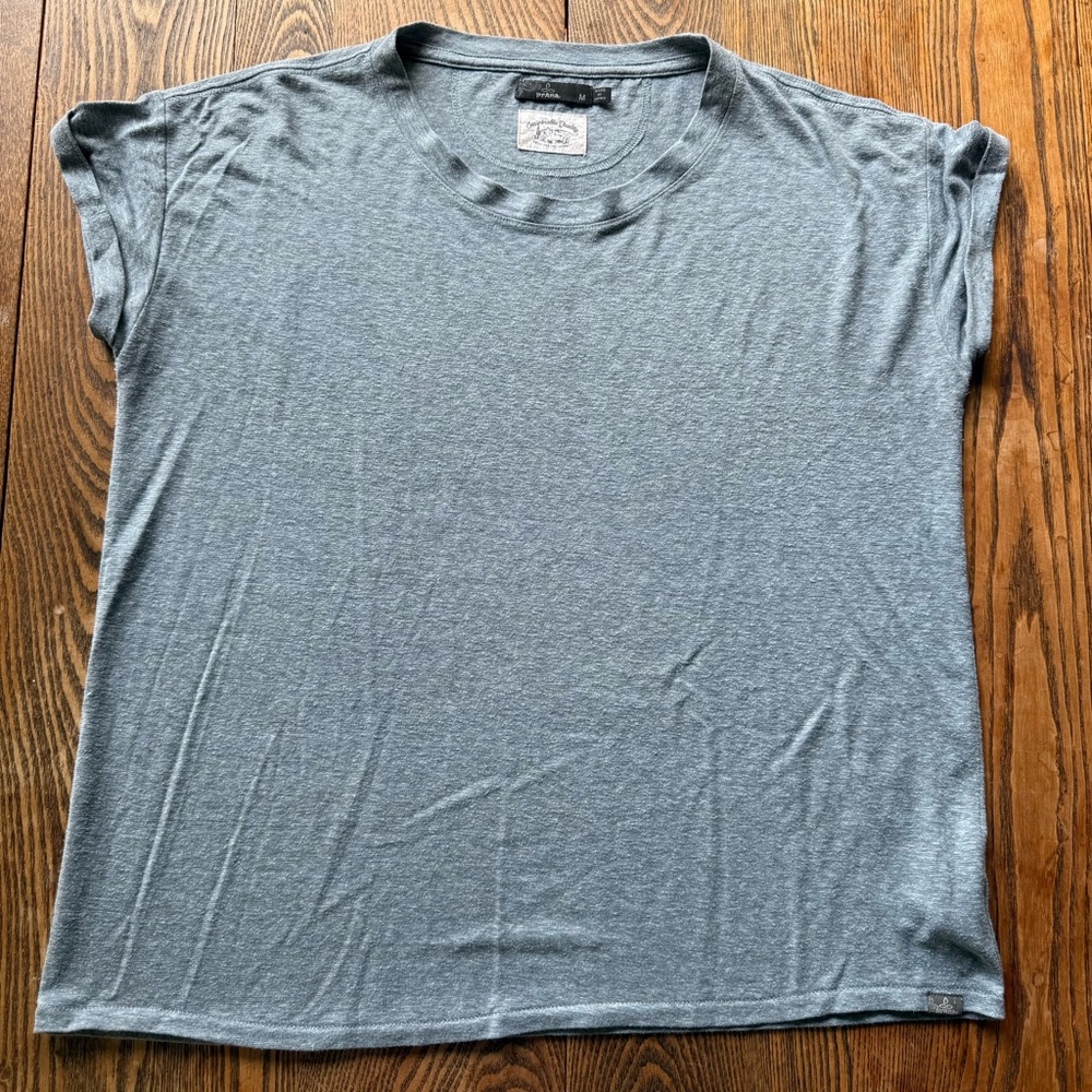 Prana Heather Gray Short Sleeve Tee